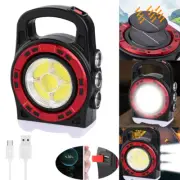 Solar Camping Light COB 24LED Lantern Tent Rechargeable Power Bank Lamp Torch