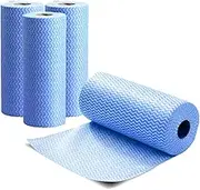 KMAKII J Cloths On Rolls,Disposable Cloth,Jay Clothes,Dish Cloths Roll,Reusable Cleaning Cloths,All Purpose Cleaning Cloth 4 Rolls Blue