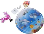 ERINGOGO 1 Set Hanging Hydroponic Fish Tank Pot Wall Mounted Acrylic Planter for Home Decor Design with Dolphin Pattern for Plants Fish Space Saving Wall Decor