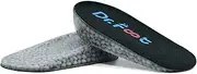 [Dr Foot] Dr. Foot's Height Increase Insoles, Heel Cushion Inserts, Heel Lift Inserts for Leg Length Discrepancies (Small (1" Height) | Black)