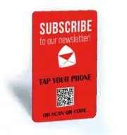 Tap and Share Contactless Smart NFC Card 'Subscribe to Our Newsletter' + QR code