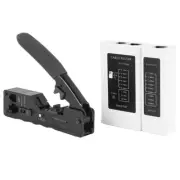 CAT5 CAT6A CAT7 Modular Crimper with RJ45 RJ12 RJ11 Cable Tester Tool Kit H4P5