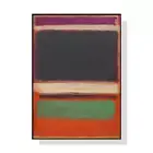 NNEDSZ Wall Art 50cmx70cm Black Orange Green By Mark Rothko Black Frame Canvas