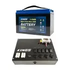Adventure Kings 12V Control Box 2x USB ports + 115AH AGM Deep Cycle Battery 4WD
