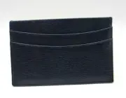 Business Credit Card Case Holder Slim Design Leather Graphic Image NAVY