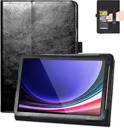 E NET-CASE Case for Samsung Galaxy Tab S9 Plus 12.4 Inch [SM-X810/X816B/X818U] - New Upgrated Folio Design, Multi-Viewing Stand Cover with S-Pen Holder & Auto Sleep/Wake, Black