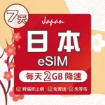 【環亞電訊】ESIM日本全網通7天每天2GB(日本網卡 DOCOMO SOFTBANK 日本 網卡 沖繩 大阪 北海道 東京 ESIM)