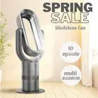 Bladeless Tower Fan Cooler/Heater, 10 Speeds, 9-hour Timer, Oscillating 2-in-1