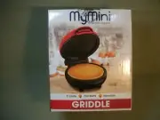 Nostalgia My Mini 5" Non-Stick Griddle Burgers Pancakes Eggs