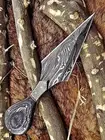 CUSTOM HANDMADE DAMASCUS STEEL BUSHCRAFT SURVIVAL FIXED BLADE OUTDOOR CAMP KNIFE