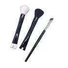 2Pcs Portable Nose Contour Brush Set 2-in-1 Eyeshadow Powder Brush Eye Shadow