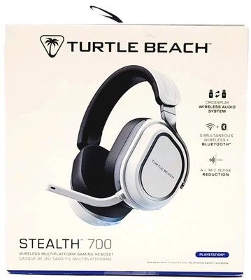 Turtle Beach Stealth 700 Gen 3 Gaming Headphones for PlayStation, White, Age 14+