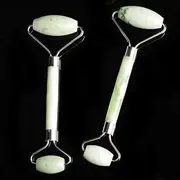 YANTALHKBHDAU Natural Jade Roller Double Head Facial Massager Gua Sha Tools Jade Facial Weight Loss Body Gua Sha Scraping Massage Tool Natural Jade Roller Massager (Color : A01)
