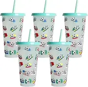 Ice Coffee Cups Color Changing, Cold Iced Coffee Cups with Lid and Straw - Food Grade Stadium Tumbler, Reusable Water Drinking Cups for Women Men Girls Bellv
