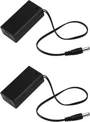 Binxind 2X DC 9V PP3 Battery Holder Box Case Wire Lead ON/Off Switch Cover + 2.1mm Plug
