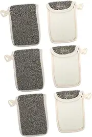 Minkissy Bar Soap Storage Bag Mesh 6 Pack Soap Bag Pouches Hanging Rope Design Perfect for Bathroom Organization