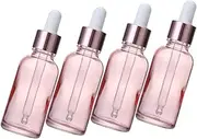 GANAZONO 4pcs Glass Dropper Bottles Leakproof Portable Empty Bottles for Essential Oils Travel Home Aromatherapy Storage