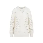 [Isabel Marant] Isabel Marant-Ecru Baby Alpaca Tane Sweater-Donna 34 FR
