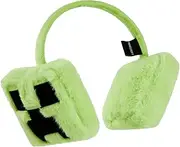 [Minecraft] Ear Muffs Kids - Creeper Winter Accessories Warm Cosy Earmuffs for School Travel Days Out - Gifts for Gamers, Green, One Size
