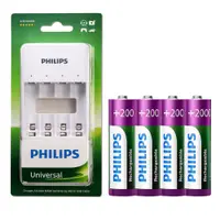 在飛比找蝦皮商城優惠-Philips 飛利浦 USB低自放鎳氫充電電池組(智慧型充