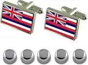 [Select Gifts] Shirt Dress Studs Hawaii Flag Cufflinks