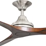 ThreeSixty 152cm Nickel / Koa 3 Blade AC Spitfire Ceiling Fan - Koa