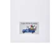 New Country Shabby Chic FARM FRESH FLOWERS VINTAGE BLUE TRUCK Table Runner 54"
