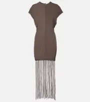 [Faithfull] Faithfull Brita fringed minidress AU 10 brown