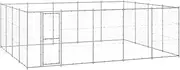 550 x 440 x 180 cm Heavy Duty Outdoor Dog Kennel, Dog Enclosure, Mesh Sidewalls with Door Dog Fence for Yard Large, Medium Small Dogs, Galvanised Steel