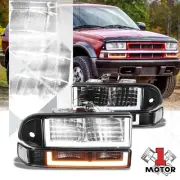 LED Switchback U-Pattern Black/Clear Headlights for 98-04 Chevrolet Blazer S10 (for: Chevrolet)
