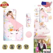 Plush Unicorn Napping Mat for Kids - Machine Washable, 22x54 for Sleepovers