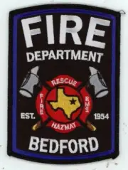 TEXAS TX BEDFORD FIRE DEPARTMENT NICE SHOULDER PATCH SHERIFF POLICE