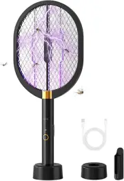 Mosquito Zapper Electric Fly Swatter 3000V Bug Zapper Racket 2 in 1 Fly Zapper w