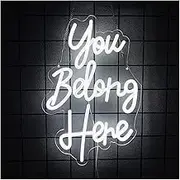 Sign Lamp You Belong Here Neon Sign LED Light Dimmable For Classroom Bedroom Dorm Office Game Room Man Cave Party Wall Decor 27cmx41cm