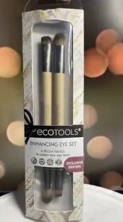 EcoTools ~ Duo Brush Set Define Blend & Smudge Eyeshadow Brushes ~ BNIB