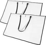 DOITOOL 2Pcs Transparent Large Capacity Portfolio Folder Bag Multi Function Drawing Tool Storage Pouch for Artwork and Documents Easy Identification and Organization for Posters