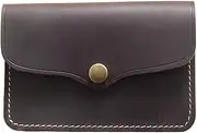 [SLEDEZ] Mens Cash Change Wallet Vintage Leather Card Case Leather Wallet Men's Leather Short Wallet Coin Purse