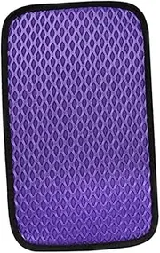 EXAOMBLE Armrest Mat Auto Armrest Cover Automotive Center Console Cover Car Interior Accessories Auto Console Covers Car Center Console Center Console Pad for Car Sandwich Mesh Purple
