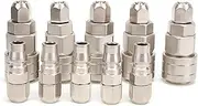 Respicefinem Air Quick Connector SP20 PP20 Self Locking Pneumatic Pipe Connecting Accessories Suitable for 8mm Outer Diameter 5 Or 5 5mm Inner Diameter PU Pipe Chrome Plated