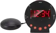 Vibrating Alarm Clock, 113 Decibels Extra Loud Alarm Clock with Bed Shaker, Red Alarm Light Digital Clock for Heavy Sleeper, for Bedrooms, Desk, Bedside, Senior Teen Kid