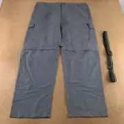 TBMPOY Men's Size 42 Gray Lightweight Convertible Zip Off Belted Cargo Pants NWT
