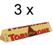 3 x 360g TOBLERONE Swiss Milk Chocolate Honey and Almond Nougat