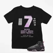 Box Label Youth Shirt to Match Jordan 7 Retro Barely Grape GS DV2255-055