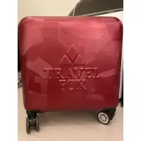 在飛比找蝦皮購物優惠-TRAVEL FOX 旅狐 16吋閃耀紅海關鎖拉鍊行李箱