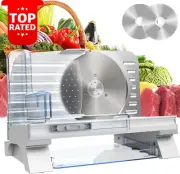 Electric Meat Slicer 6.8" Stainless Steel Blade Adjustable Thickness 0-20mm