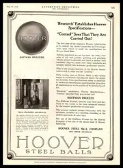 1919 Hoover Steel Balls Hoffman Process Ball Crushing Apparatus Vintage Print Ad