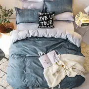 Artistic Checked Quilt/Doona/Duvet Cover Set (King Size) M393
