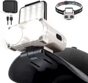 LED Hard Hat Light, 800Lumens Rechargeable Dimmable Clip on Cap GREY