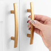 ASKANO Antique Brass Cabinet Pulls, 3 Inch Hole Centers, Curved Bar Cabinet Handles Caroline Pull ZP2204 | Pack of 10, Solid Retro Hardware for Kitchen Door Drawer Dresser Bathroom Vanity Cupboard, 3"