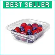 Lightweight 8oz Clear Food Carrier - Tamper Proof & Multi-Purpose - 240 Count